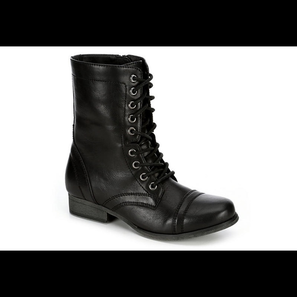 Madden girl leather combat boots